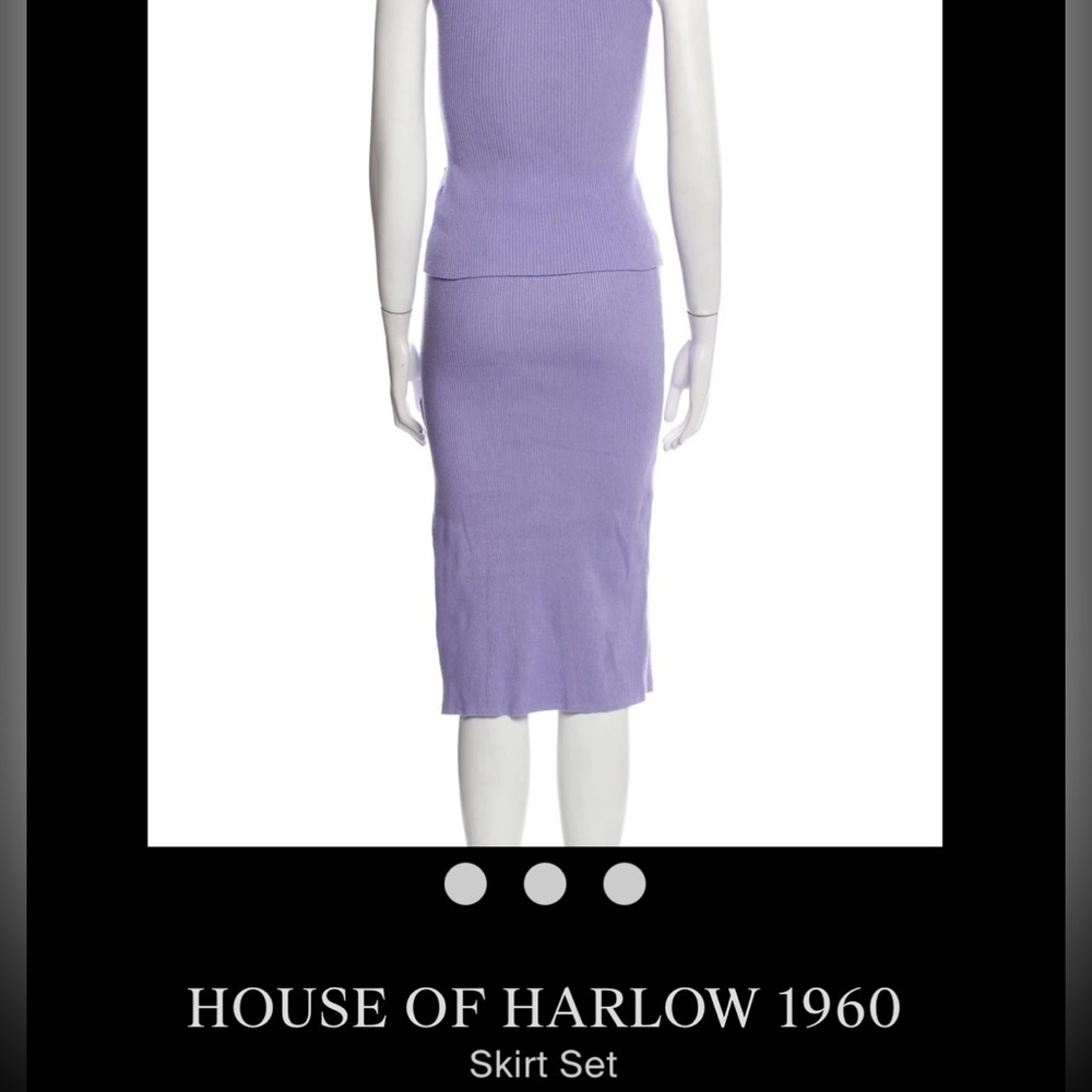 House of Harlow 1960 Lavender Ribbed Knit Midi Skirt (Skirt Only!) - Picture 9 of 9